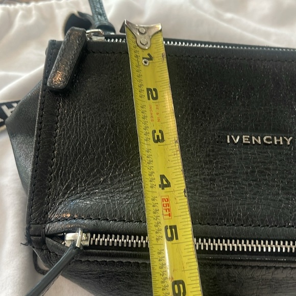 Givenchy Pandora black mini crossbody bag logo adjustable strap webbing w Flaws - Picture 15 of 17